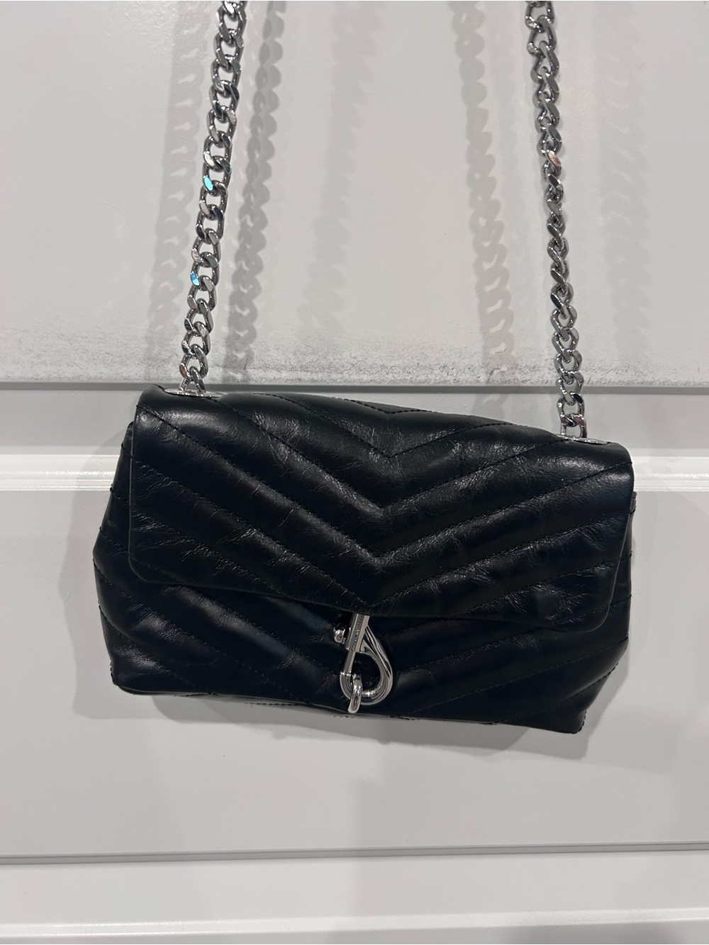 Rebecca Minkoff Black Quilted Chain Crossbody Bag